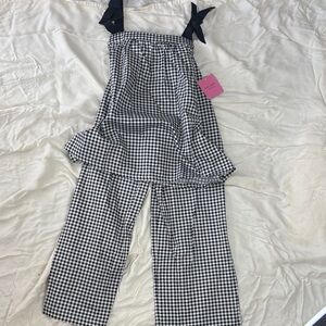 Kate Spade Gingham Jumpsuit in Black and White Originally 92$ super cute & comfy